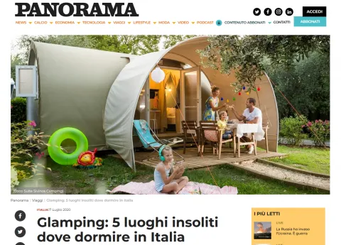 Panorama: 5 Glamping insoliti dove dormire in Italia