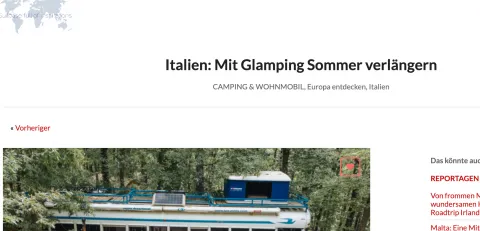 Mapatravel.de: Italien: Mit Glamping Sommer verlängern