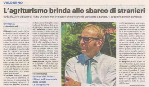 Valdarno - Arrivi in aumento ad Orlando in Chianti