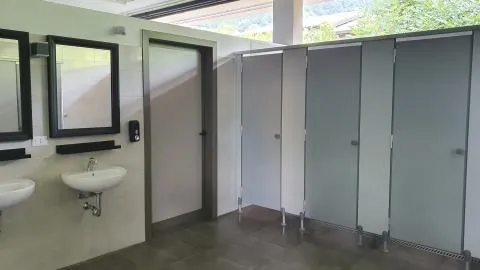 Bathroom with showers