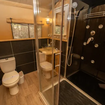 Vallicella Safari Lodge 1 bathroom with shower