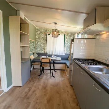 Cozy kitchen and dining area.