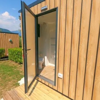 Private bathroom of a camping pitch