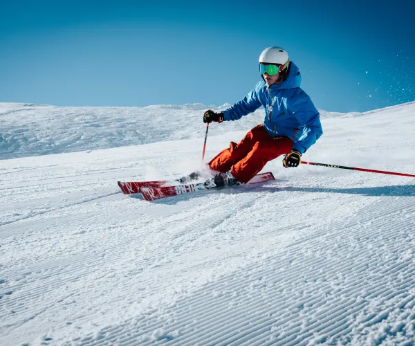 Man skiing in the Alps